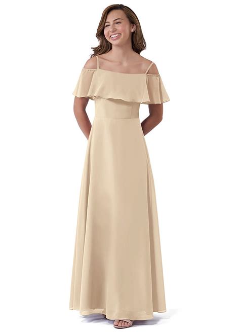 Champagne Azazie Maggie Jbd Junior Bridesmaid Dresses Azazie