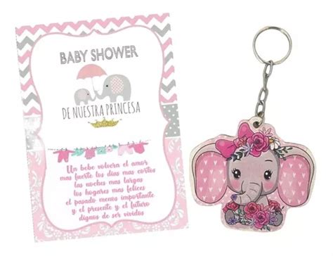 10 Llaveros Recuerdo Baby Shower Elefante Rosa Orejoncita MercadoLibre