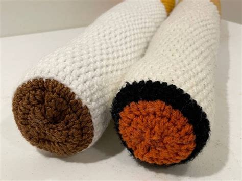 Giant Cigarette Crochet Pattern No Sew Amigurumi Base