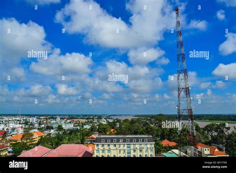 Long Xuyen Vietnam Sep 1 2017 Aerial View Of Long Xuyen Vietnam