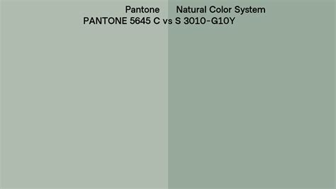 Pantone 5645 C Vs Natural Color System S 3010 G10Y Side By Side Comparison