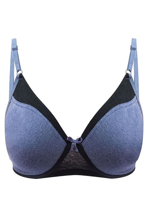 Buy Non Padded Non Wired Full Coverage T Shirt Bra In Purple Cotton Rich Online India Best