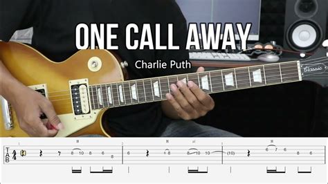 One Call Away Charlie Puth Guitar Instrumental Cover Tab Youtube