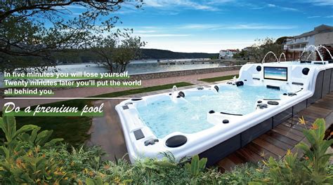 High Quality Excersize Dual Zone Swim Spa 8m Hot Tub Swimming Spa Endless Pool Balboa Swim Spas