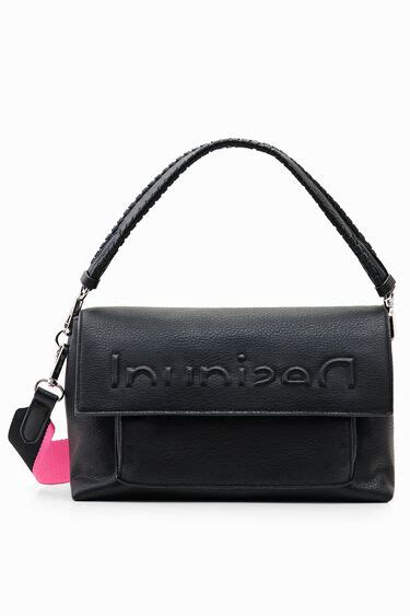 Sac à Bandoulière Moyen Demi Logo Pour Femme