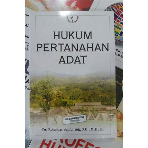 Jual Buku Hukum Pertanahan Adat Rosnidar Rajawali Press Shopee