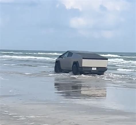 Tesla Cybertruck Goes For A Little Swim Elon Musk Said It Could Serve