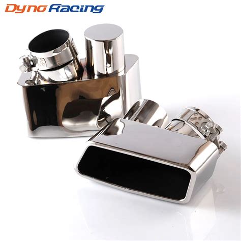 2pcs Set Modified Car Exhaust Tail Muffler Tip 304 Stainless Steel Tail