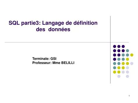 Ppt Sql Partie Langage De D Finition Des Donn Es Powerpoint