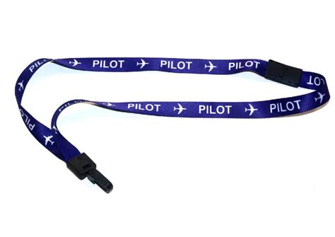 Pilot Blue Aircraft Premium Id Card Lanyard