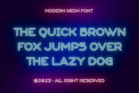 Modern Neon Display Font Dita Type