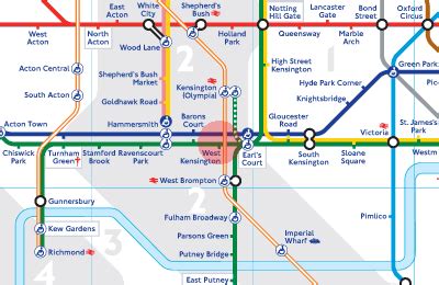 West Kensington station map - London Underground Tube