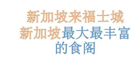 新加坡来福士城raffles city欧盟办公地点在这由贝聿铭建筑师设计这里东西超好吃丰富的食阁食物food court