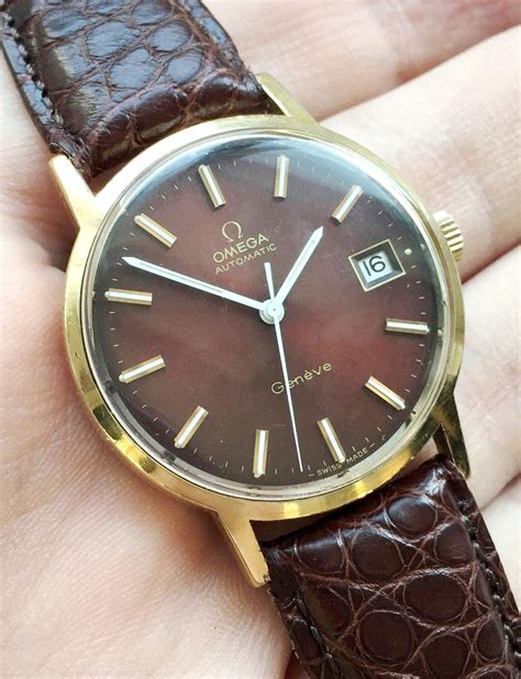 Vintage Omega Geneve Automatic Burgundy Dial Rare Vintage Portfolio