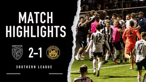 Match Highlights Merthyr Town 2 1 Tiverton Town YouTube