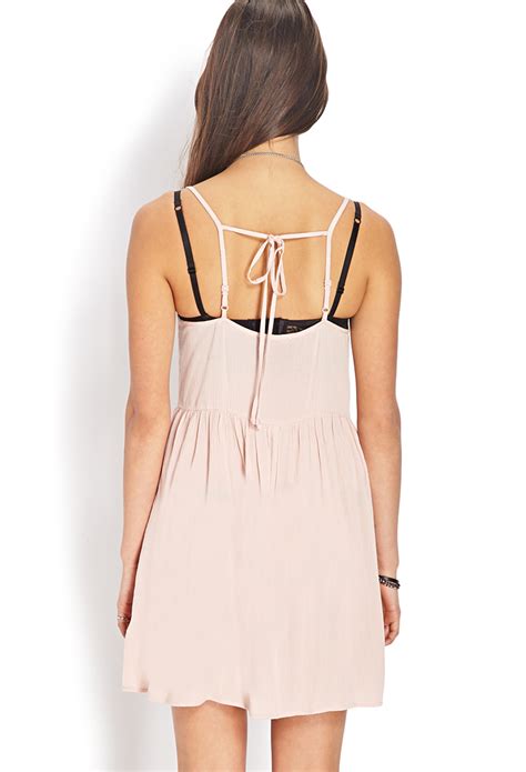 Lyst Forever 21 Darling Babydoll Dress In Pink