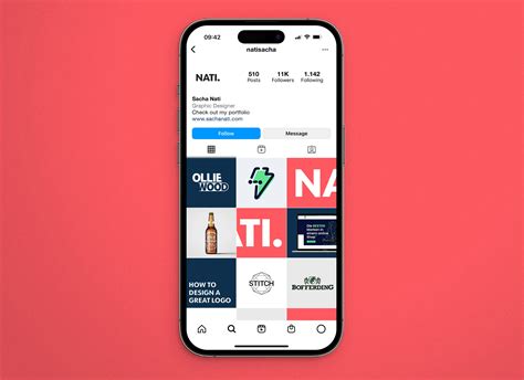 Free Instagram Profile On Iphone 14 Mockup Psd Behance