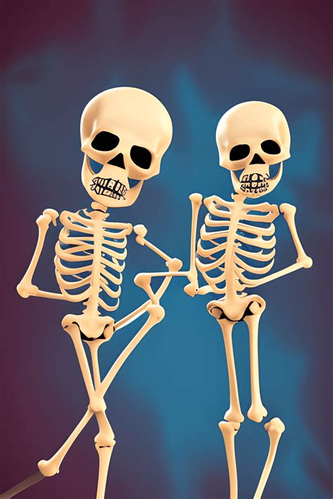 Whimsical Skeletons Dancing Creative Fabrica