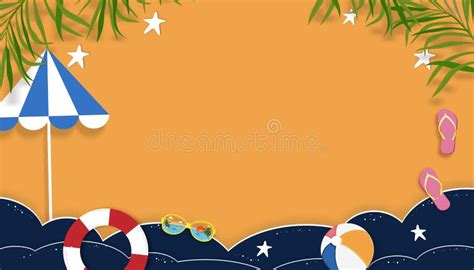 Summer Background With Beach Vacation Holiday Theme With Pink Wave Layer And Copy Spacevector