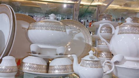 New Arrived Golden Dinner Set All Types Of Dinner Set Available All