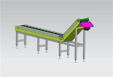 带隔板爬坡输送带 3d模型下载 三维模型 Step模型 制造云 产品模型