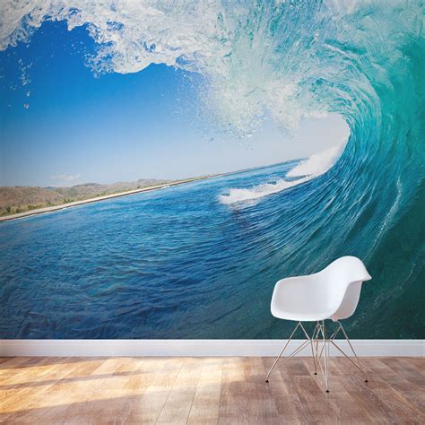 Ocean Wave Wall Mural Ocean Wallpaper Mural Wallums