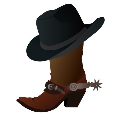 Cowboy Boot And Hat Vector Graphics Free Svg