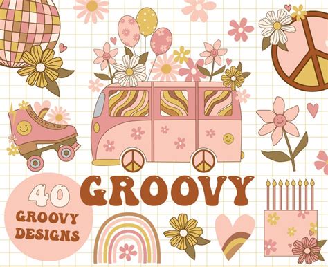 Groovy Clipart Groovy Girl Svg Png Retro Hippie Flower Etsy Uk
