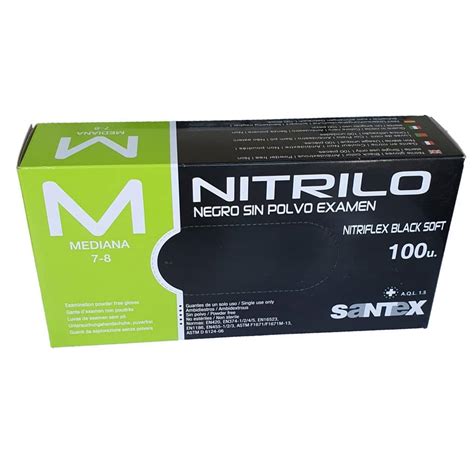 Guantes Nitrilo Negros Santex Talla M Ud Portupelo