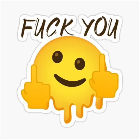 Fuck You Emoji Sticker For Sale By BellaArtCrafts Redbubble
