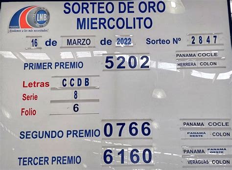 Lotería Nacional Pmá on Twitter Sorteo intermedio 16 de marzo de 2022