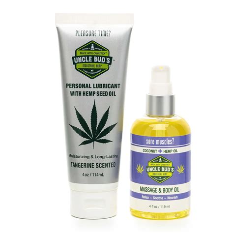 Better Sex Box Hemp Massage Oil Lube Uncle Buds Hemp
