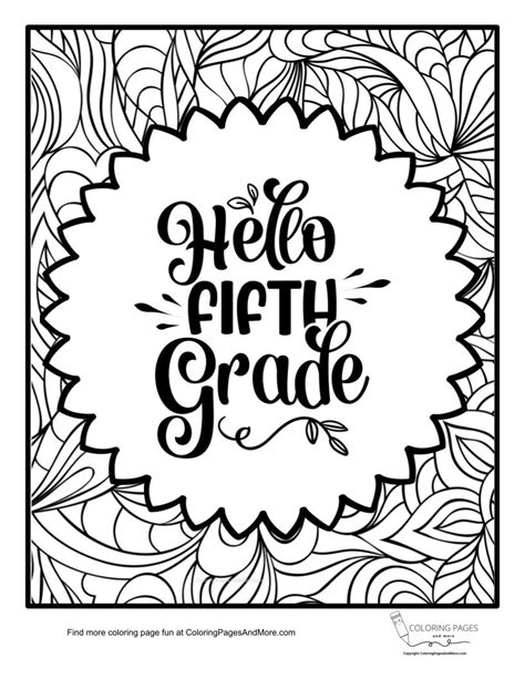 Coloring Pages For Th And Th Graders