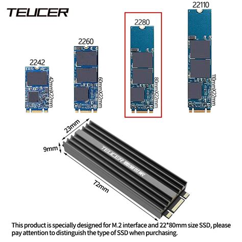 China Teucer M2 Ssd Heatsink Nvme 2280 Solid State Disk Drive Radiator