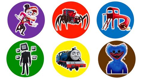 Spin Wheel Caine Choo Choo Charles Monster Gorka Tv Man Kereta