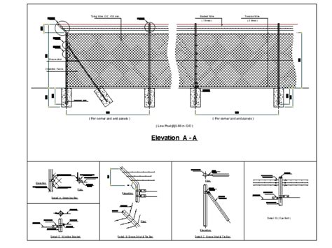 Cerca De La Malla De Acero En AutoCAD CAD 458 02 KB Bibliocad