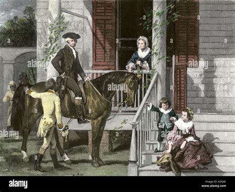 George Washington and his family at their Mount Vernon home in Stock Photo: 3429965 - Alamy