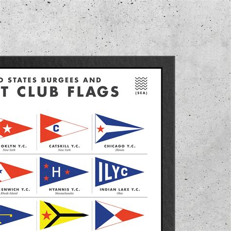 Yacht Club Flags Printable Yacht Clubs Yacht Burgee Etsy