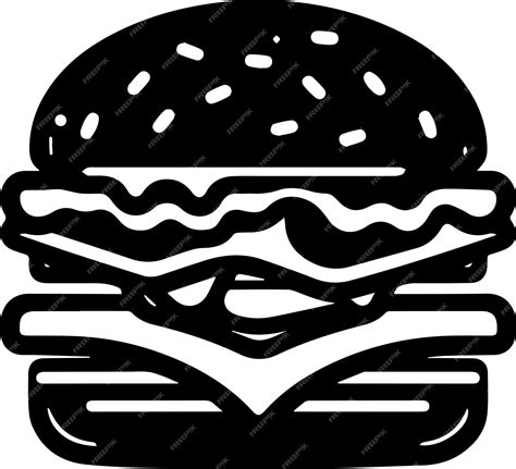 Premium Vector Burger Vector Silhouette Illustration 8