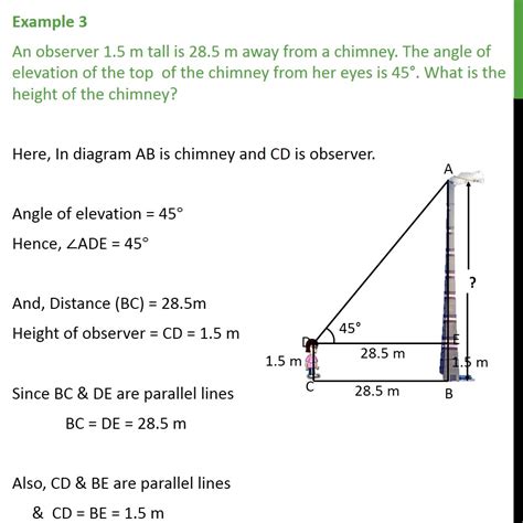 Example 3 An Observer 1 5 M Tall Is 28 5 M Away From Chimney