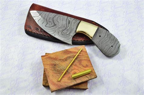 Knife Making Kit! Bespoke Damascus Steel Deep Hunting/Skinning Knife ...