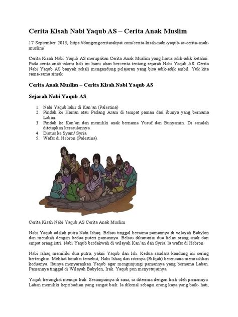 kisah nabi yaqub teladan anak muslim  ilmu sosial perjalanan