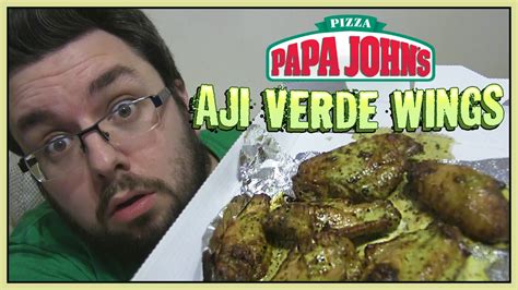 Papa Johns Aji Verde Chicken Wings Review Youtube