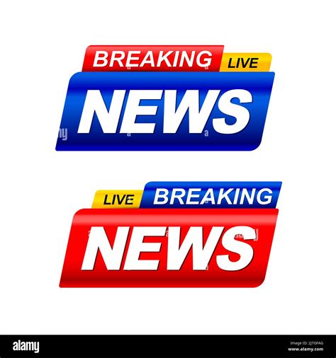 Breaking News Template Set Collection Of News Tv Program Title On