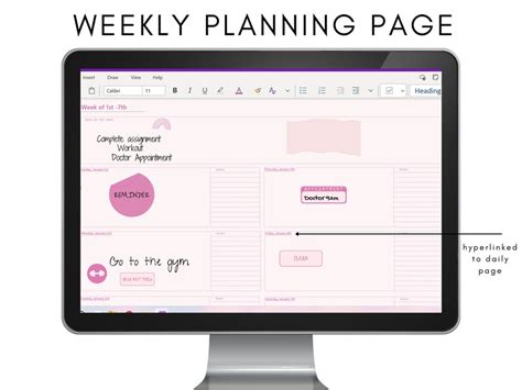 Onenote Digital Planner 2022 2023 Hyperlinked Dated Planner Onenote