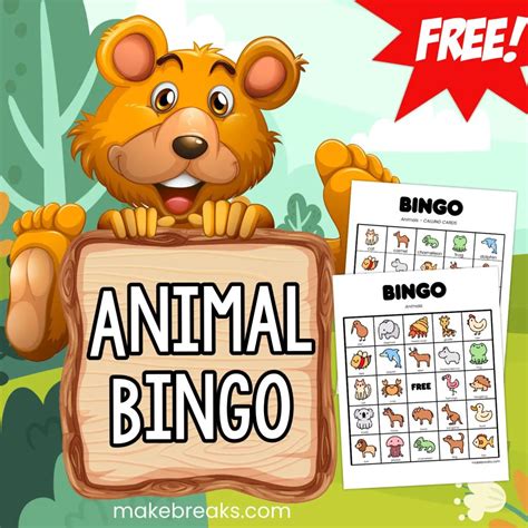 Free Printable Animal Bingo Cards - Make Breaks