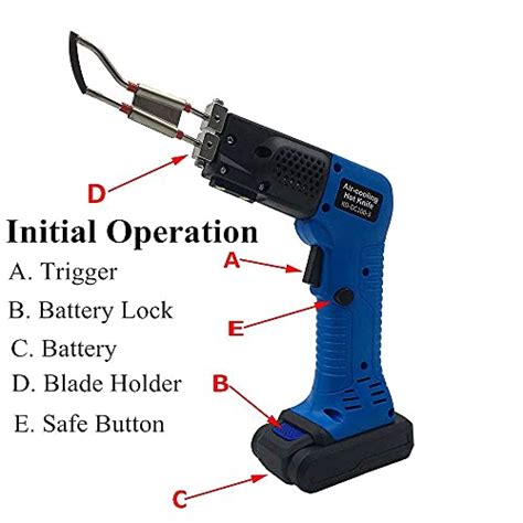 Electric Cordless Rope Ribbon Hot Cutter Knife Battery Powered Manual Fabric Cord Belting