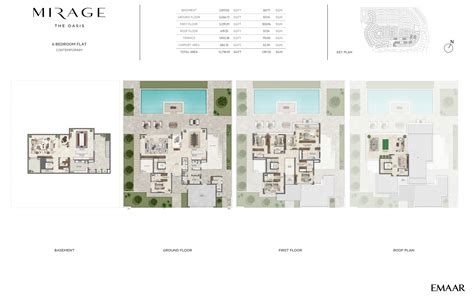 Mirage at The Oasis Waterfront Villas, Dubai - Floor Plans