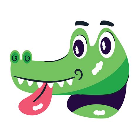 Trendy Crocodile Face Vector Art At Vecteezy