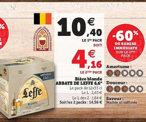 Promo Bi Re Blonde Abbaye De Leffe Chez Super U Icatalogue Fr